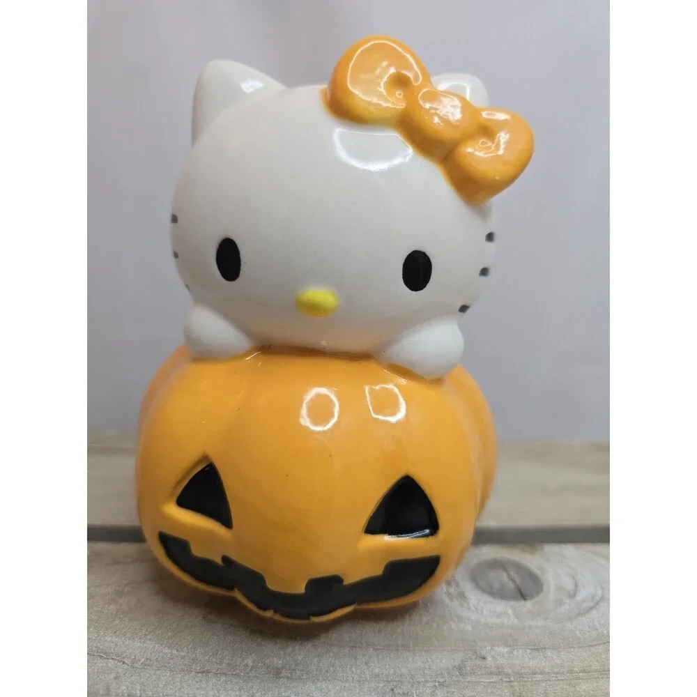 Hello Kitty Halloween Ceramic Incense Burner Oil Diffuser  Sanrio Jack O Lantern